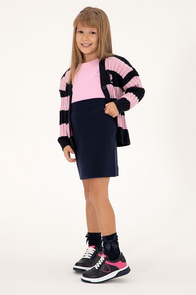 U.S. Polo Assn. Girl's Navy Blue Knitwear Skirt 50298585 -Vr033