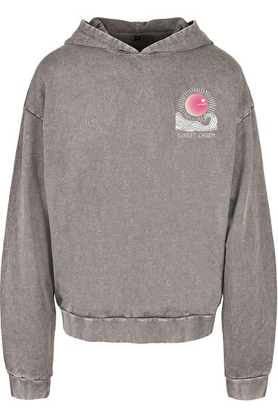 Merchcode Sunset Charm Acid Washed Oversize Hoody