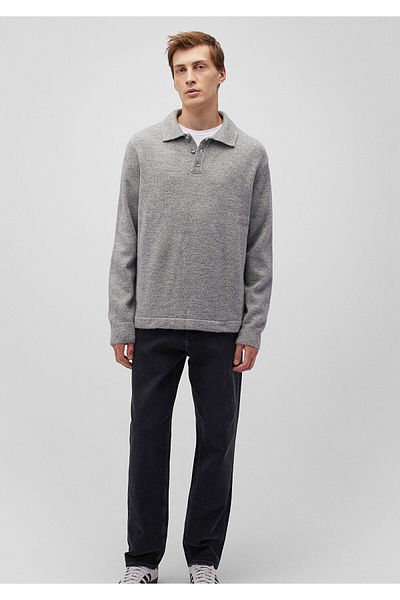 Mavi Polo Neck Gray Sweater Loose Fit / Loose Relaxed Fit 0710232 -80018