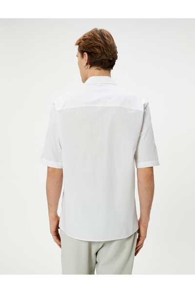 Koton Kurzärmliges Hemd mit Taschendetail – geknöpft