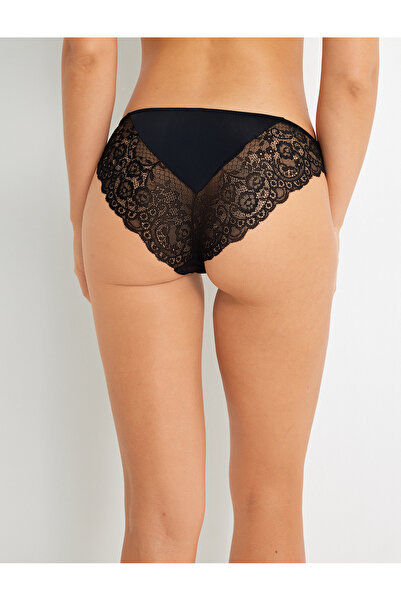 Koton Arkası Dantel Detaylı Brazilian Külot