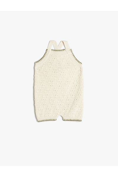 Koton Cotton Blended Strappy Knitted Jumpsuit