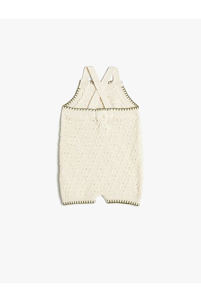 Koton Cotton Blended Strappy Knitted Jumpsuit