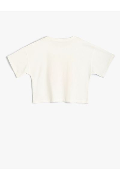 Koton Teddy Bear Printed Oversize T-Shirt - Crew Neck, Short Sleeve