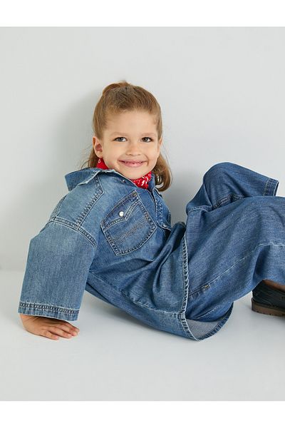 Koton Jeanshemd aus Baumwolle – Druckknopf und Pattentaschendetail