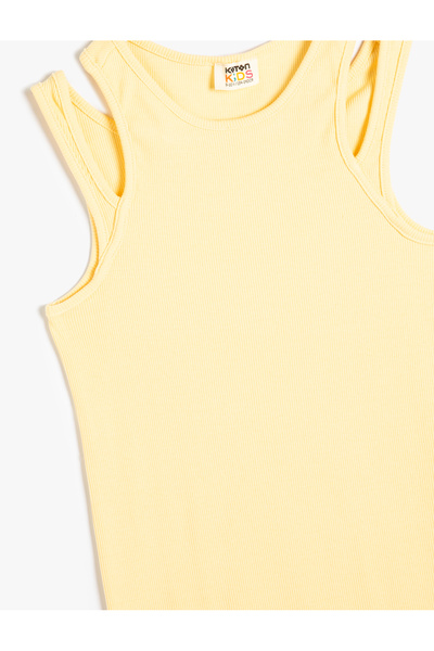 Koton Mini Elbise Pencere Detaylı Ribanalı Pamuklu