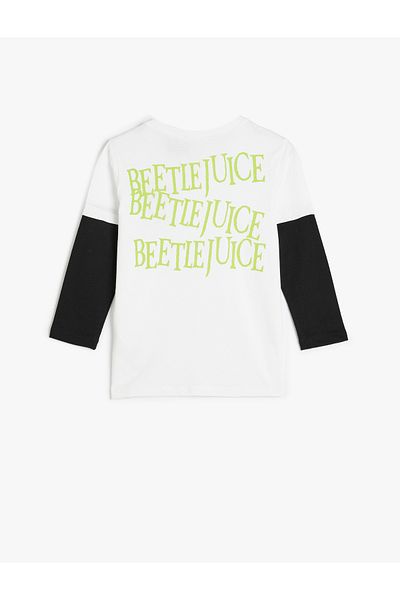 Koton Μακρυμάνικο μπλουζάκι με άδεια Beetlejuice - Crew Neck