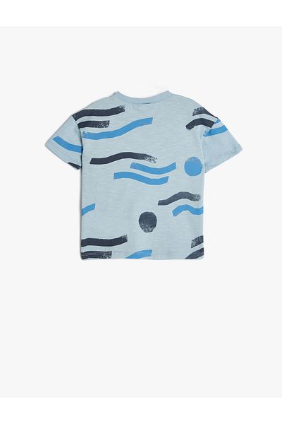 Koton Crew Neck Printed Cotton Short Sleeve T-Shirt