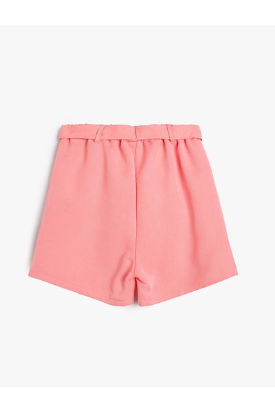 Koton Elastic Waist Shorts with Pockets and Belt Detail