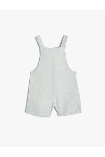 Koton Salopet-Overall aus Leinen mit Kängurutasche – mit Trägern