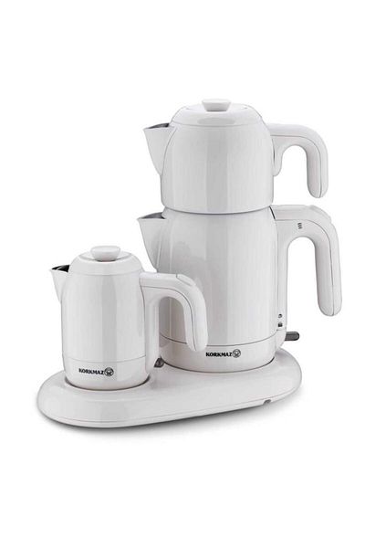KORKMAZ A353 1600 Watt Mia Tea and Coffee Machine White 1.7 Lt