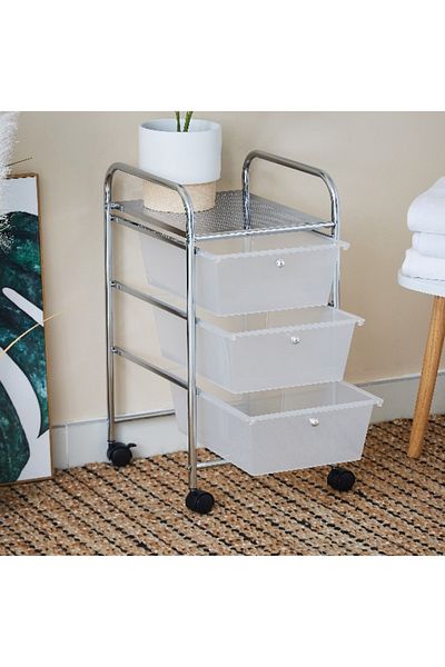Home Box Aspen 3-Tier Multipurpose Trolley - 32.5x37x62 cm