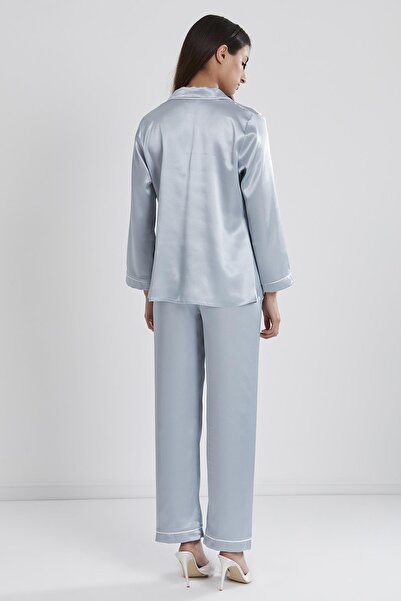 Pierre Cardin Saten Biyeli Kadın Pijama Takımı - 1200 Mist