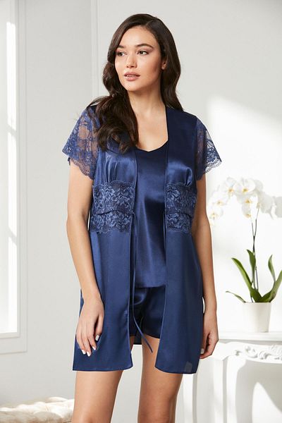 Pierre Cardin Σετ σορτς & Combi & Παντόφλες 3 τεμαχίων Satin Ruched