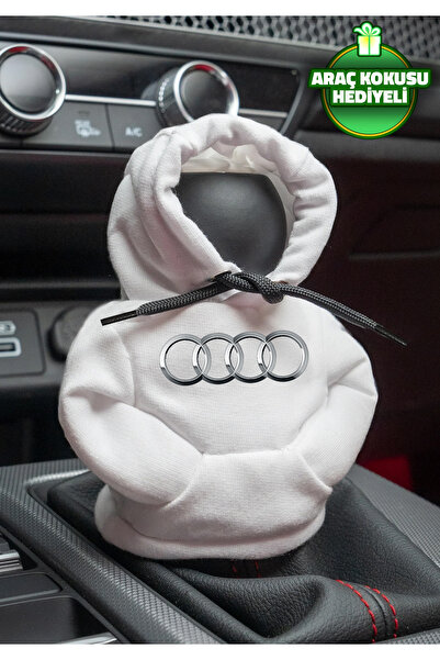 Freeyez سويت شيرت أبيض بمقبض ناقل الحركة من Audi - ملحقات سيارات من الصوف