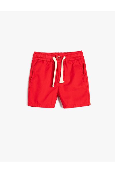 Koton Basic Shorts Tie Waist Pocket Cotton