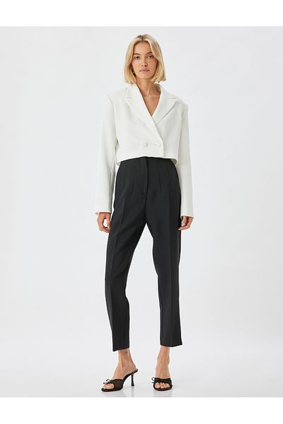 Koton High Waist Pocket Slim Fit Cigarette Pants