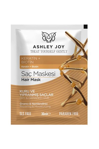 ASHLEY JOY Repairing Hair Mask with Keratin, Biotin, Special for Dry and Damaged Hair 30 ml