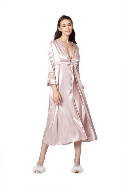 Pierre Cardin Satin Nightgown Dressing Gown Pajama Set Shorts Set 6-Piece Bridal Dowry Set - 6025