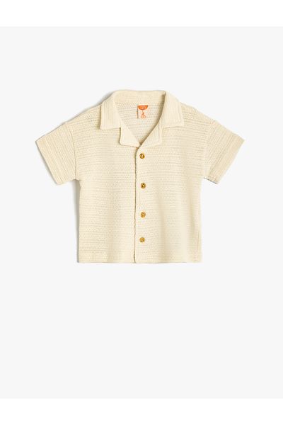 Koton Polo tričko s krátkým rukávem – detail na knoflík