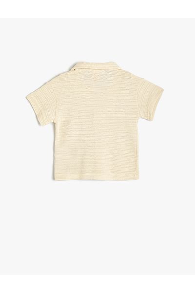 Koton Polo tričko s krátkým rukávem – detail na knoflík