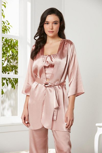 Pierre Cardin Satin 3-Piece Women's Pajama Set - 2075