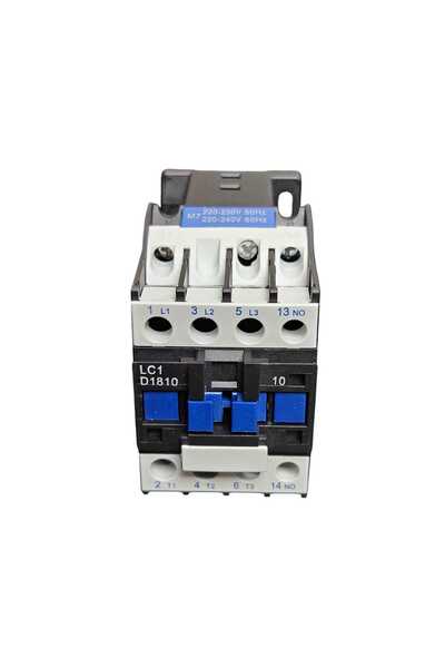 Home Delta 18 Amper Kontaktör - 3 Faz + 1 NO Yardımcı Kontak (220V LC1-D1810)