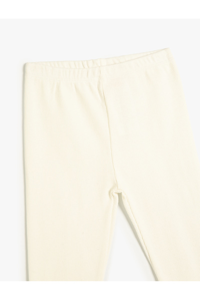 Koton Cotton Ribbed Basic Tights - Elastic Waist