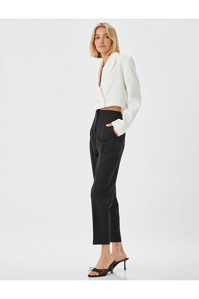 Koton High Waist Pocket Slim Fit Cigarette Pants