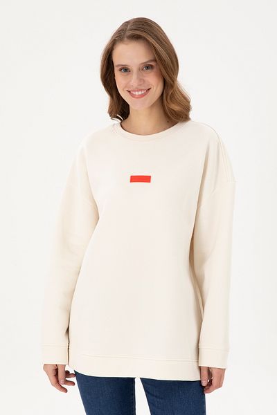 U.S. Polo Assn. Hanorac crem pentru damă cu decolteu 50294221 -vr071