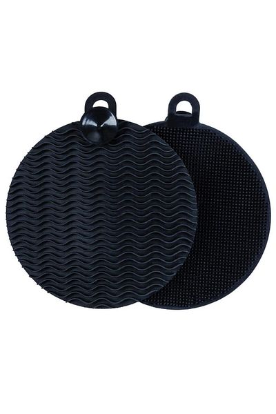 Wenko Pack of 2 Black Silicone Dish Sponge