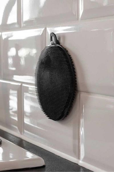 Wenko Pack of 2 Black Silicone Dish Sponge