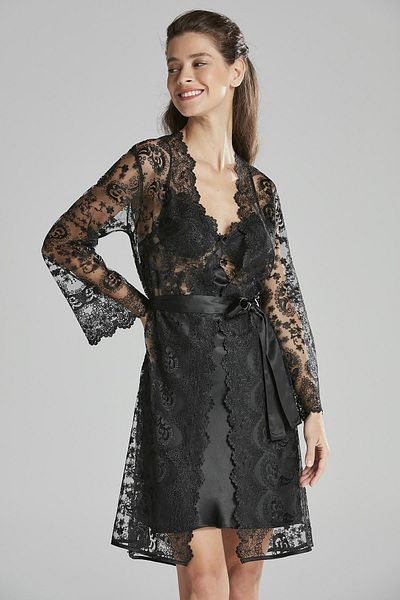 Pierre Cardin Satin Six-Piece Bridal Dowry Set - 6225 Black