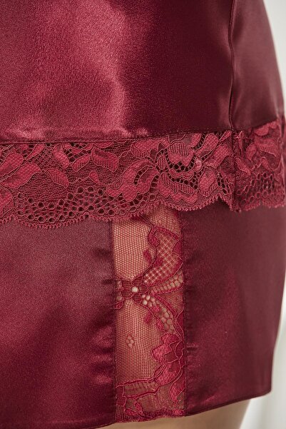 Pierre Cardin Saten Dantelli Şort - Babydoll Takım - 460