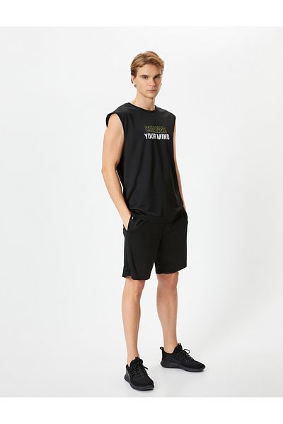 Koton Sport-Tanktop, ärmellos, Slogan-Print, Rundhalsausschnitt