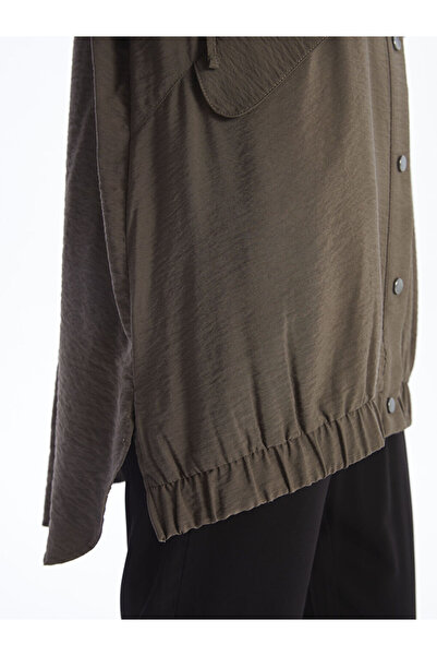 LC Waikiki Brown Hooded Women's Trench Coat