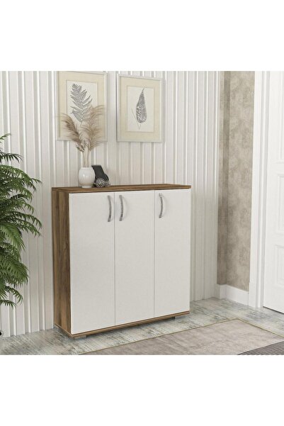 Dekorister Sinem Ayakkabılık Beyaz-ceviz