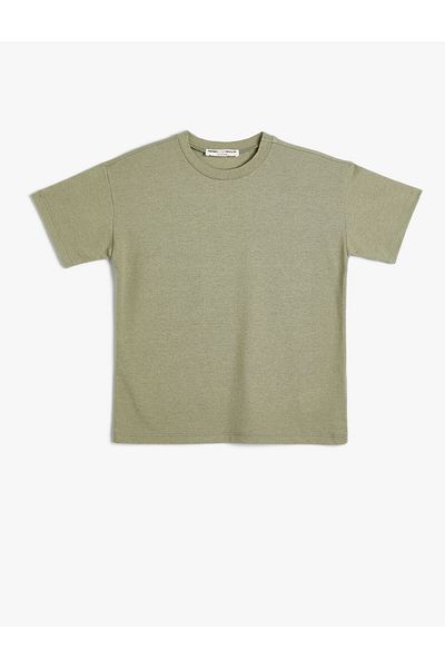 Koton Tricou de bază cu mânecă scurtă și cu gâtul rotund