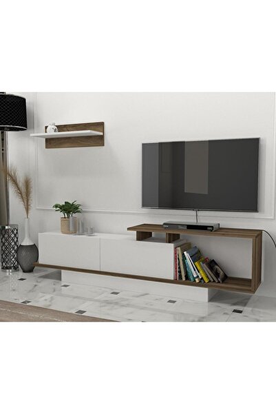 Dekorister Asos Tv Ünitesi Beyaz Ceviz