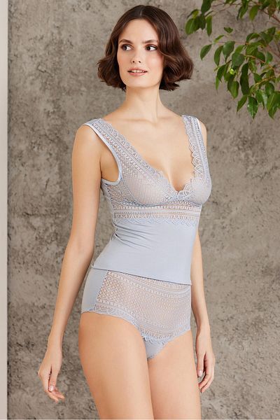 Pierre Cardin Combed Cotton Undershirt Panties Women's Underwear Set - 335