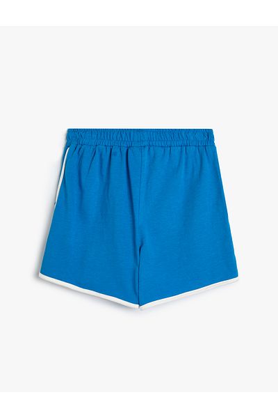 Koton Mini Shorts - Print Detailed, Elastic Waist, Piping
