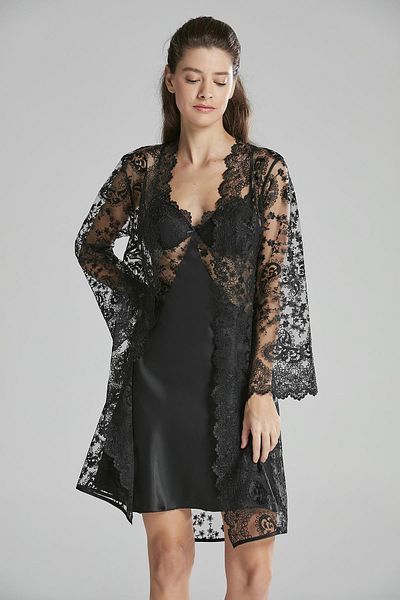 Pierre Cardin Satin Six-Piece Bridal Dowry Set - 6225 Black