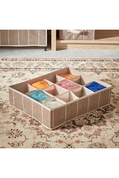 Home Box Ebase 12-Compartment Organizer - 45x36x12 cm
