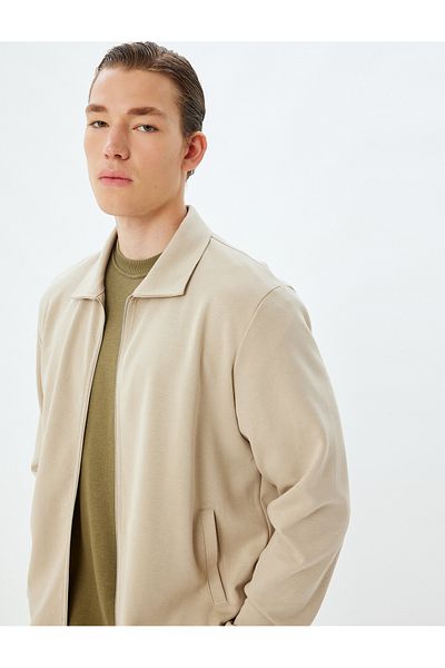 Koton Beige Men's Adult Jacket 5Wam50022Mk