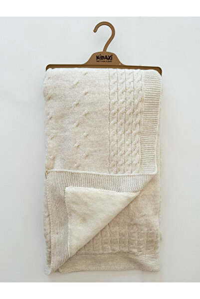 Kidaxi Welsoft Astarlı Triko Battaniye 90x100  Bej