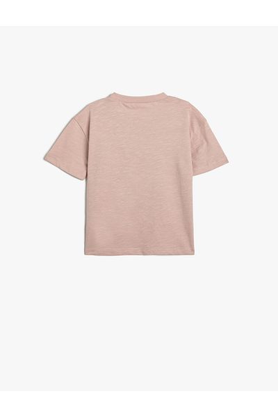 Koton Cotton Dog Printed Short Sleeve Crew Neck T-Shirt