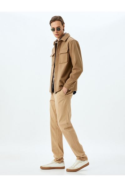 Koton Βαμβακερό παντελόνι Gabardine Slim Fit