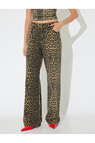 Koton Leopar Desenli Kadın Jeans 5WAL40042MW