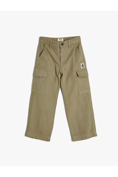 Koton Cargohose aus Baumwolle mit Bindegürtel