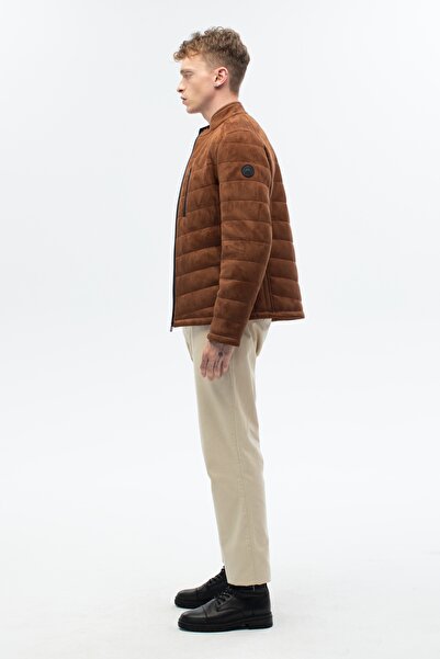 ABOUT US Ανδρικό σουέτ παλτό με επένδυση κανονικής εφαρμογής # 4390